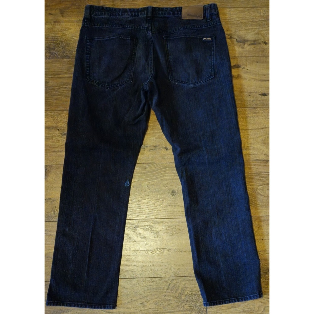 Volcom Solver Jeans Modern Fit Denim Men's Size 36 X 29 Black Straight (37x29)** - Picture 2 of 15